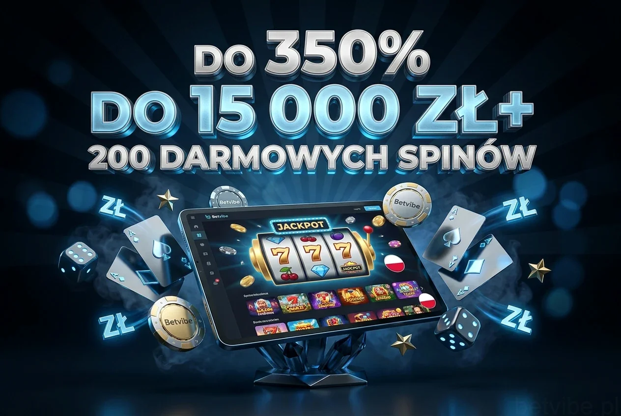 DO 350% DO 15 000 ZŁ+ 200 DARMOWYCH SPINÓW